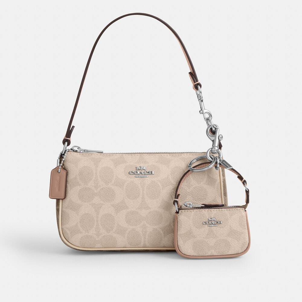 Coach Mini Nolita Bag Charm In Signature Canvas NWT - Picture 2 of 5